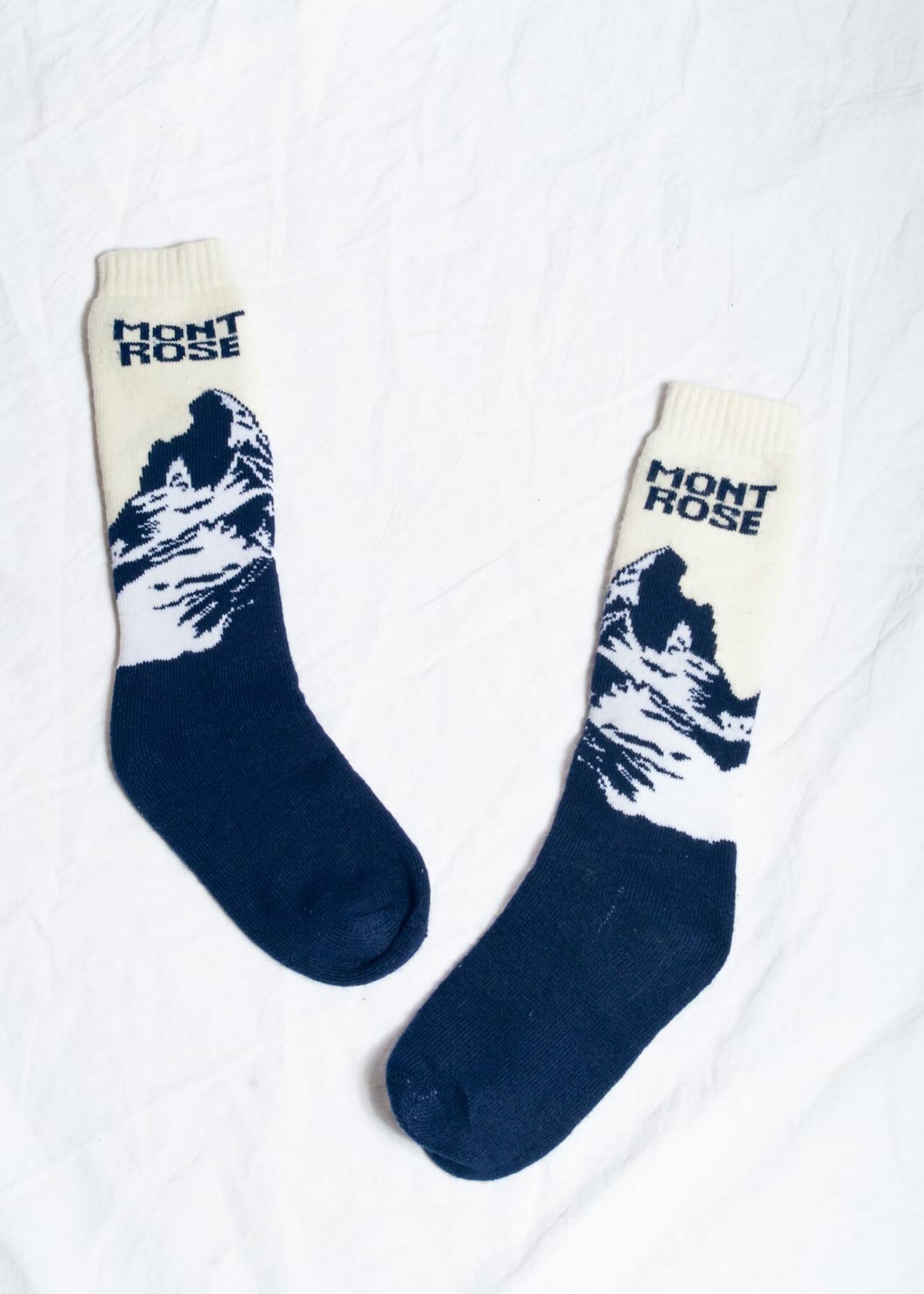 Ski Socks “Mont Rose” Design with Mountain Print